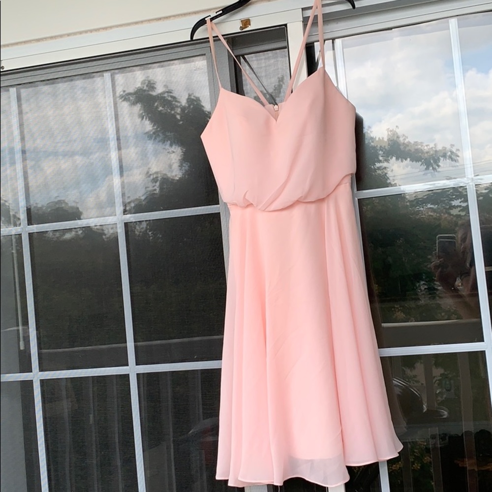 Pink flowy dress